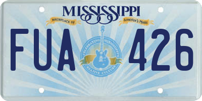 MS license plate FUA426