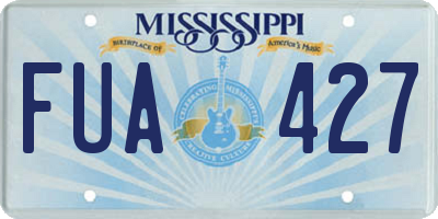 MS license plate FUA427