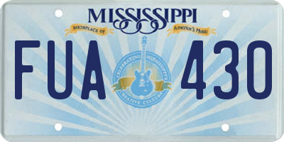 MS license plate FUA430