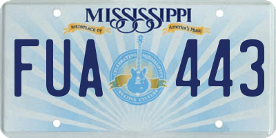 MS license plate FUA443