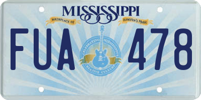 MS license plate FUA478