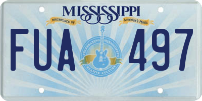 MS license plate FUA497