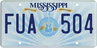 MS license plate FUA504