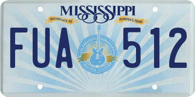 MS license plate FUA512