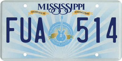 MS license plate FUA514