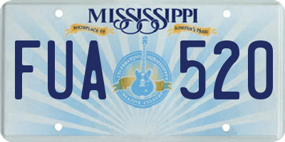 MS license plate FUA520