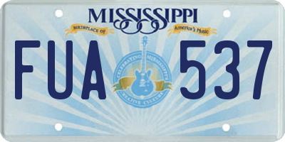 MS license plate FUA537