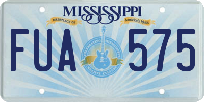 MS license plate FUA575