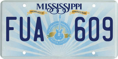 MS license plate FUA609