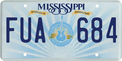 MS license plate FUA684
