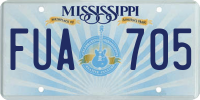 MS license plate FUA705