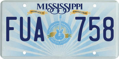 MS license plate FUA758