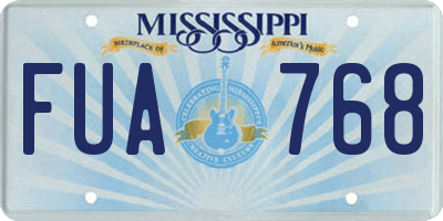 MS license plate FUA768