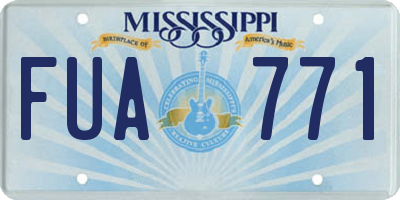MS license plate FUA771