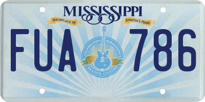 MS license plate FUA786