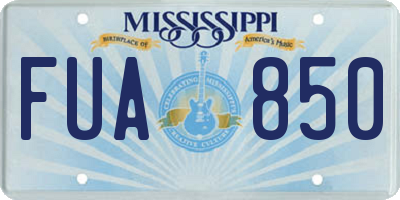 MS license plate FUA850