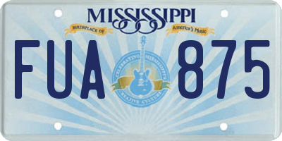 MS license plate FUA875
