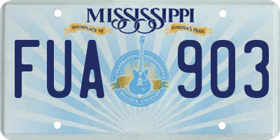 MS license plate FUA903