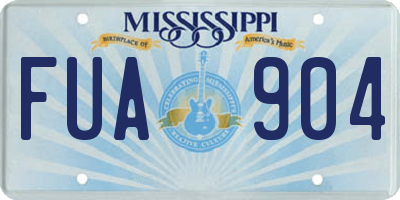 MS license plate FUA904