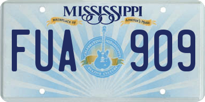 MS license plate FUA909