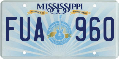 MS license plate FUA960