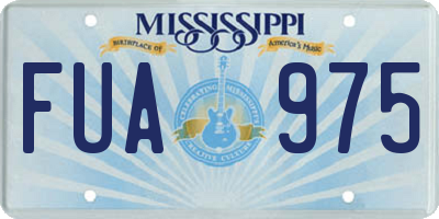 MS license plate FUA975
