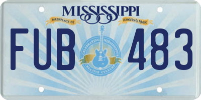 MS license plate FUB483