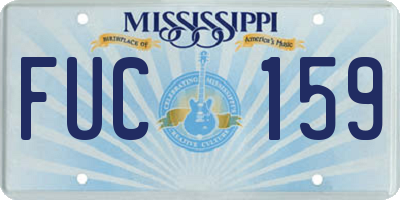 MS license plate FUC159