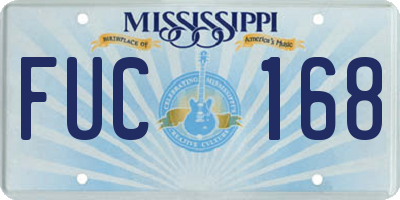 MS license plate FUC168