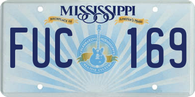 MS license plate FUC169