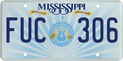 MS license plate FUC306