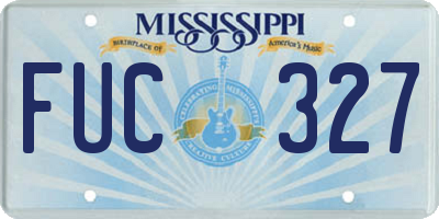 MS license plate FUC327