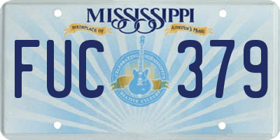 MS license plate FUC379