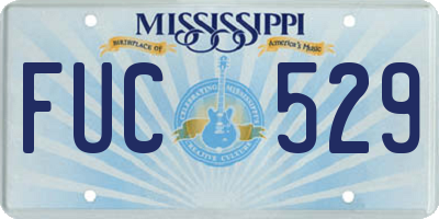 MS license plate FUC529