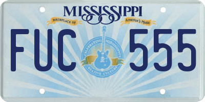 MS license plate FUC555