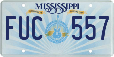 MS license plate FUC557