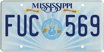 MS license plate FUC569