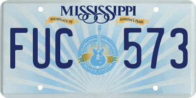 MS license plate FUC573