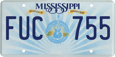 MS license plate FUC755
