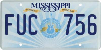 MS license plate FUC756