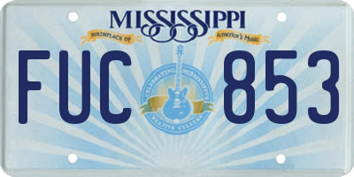 MS license plate FUC853