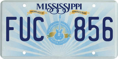 MS license plate FUC856
