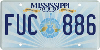 MS license plate FUC886