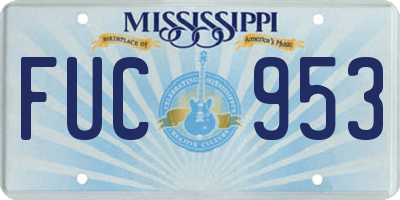 MS license plate FUC953