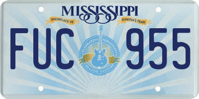 MS license plate FUC955