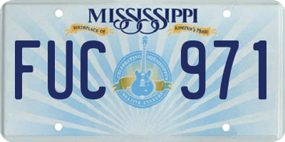 MS license plate FUC971