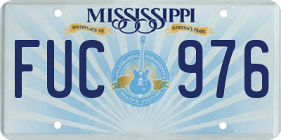 MS license plate FUC976