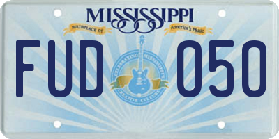 MS license plate FUD050
