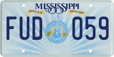 MS license plate FUD059