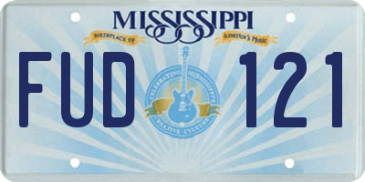 MS license plate FUD121